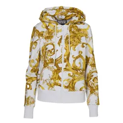 Áo Hoodie Nữ Versace Jeans Couture Sweatshirt 76HAI306 FS127 G03 Màu Trắng/Vàng Size XS
