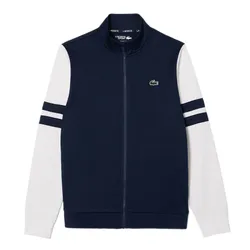 Áo Khoác Nỉ Nam Lacoste Men's Zip-Up Stretch Tennis Sweatshirt SH7521-51 525 Màu Xanh Navy Size 3