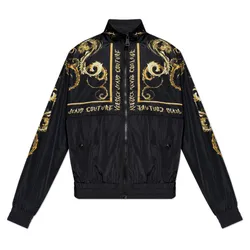 Áo Khoác Nam Versace Jeans Couture Black Jacket With Logo 77GASD07 CQD54 G89 Màu Đen Vàng Size 46