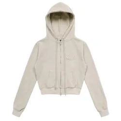 Áo Khoác Nữ Badblood Beyond Soft Zip Up Hoodie Cream Màu Kem Size S