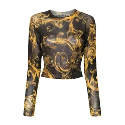 Áo Len Nữ Versace Jeans Couture 76HAFM23 CMN45 G89 Màu Đen Size XS