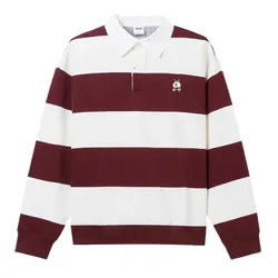 Áo Nỉ Sweater Spao Woody Rugby SPMWE49C51 Màu Trắng Phối Đỏ Size S