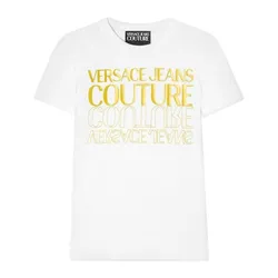 Áo Phông Nữ Versace Jeans Couture Dames Tshirt 76HAHC00 CJ02C G03 Màu Trắng Size XS