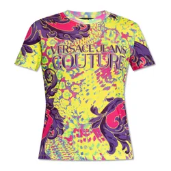 Áo Phông Nữ Versace Jeans Couture Tshirt Damski 76HAH6P3 JS350 609 Phối Màu Size XS