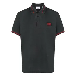 Áo Polo Nam Burberry Grenford Polo Charcoal Melange Màu Xám Đen Size M