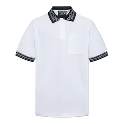 Áo Polo Nam Versace Jeans Couture Collar Chain Couture Shirt 77GAGT04 CJ01T 003 Màu Trắng Size XS