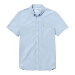 Áo Sơ Mi Nam Ngắn Tay Lacoste Regular CH4975-58M Màu Xanh Nhạt Size 39 L