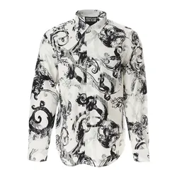 Áo Sơ Mi Nam Versace Jeans Couture Regular Shirt 76GAL2R1 NS408 003 Màu Trắng Đen Size 44