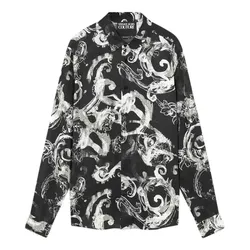 Áo Sơ Mi Nam Versace Jeans Couture Shirt 76GAL2R0 NS407 899 Màu Đen Trắng Size 46
