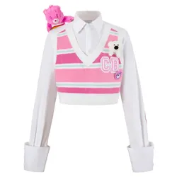 Áo Sơ Mi Nữ 13 De Marzo X Care Bears Knit Vest Shirt White Màu Trắng Hồng Size S