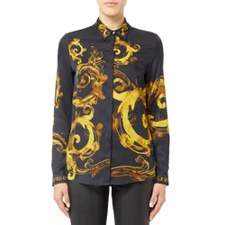 Áo Sơ Mi Nữ Versace Jeans Couturechain Couture Print Shirt 76HAL2P1 NS459 G89 Màu Đen Họa Tiết Size 38
