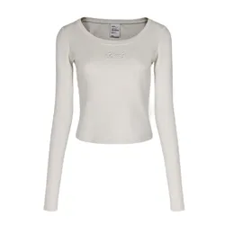 Áo Thun Dài Tay Nữ Badblood Beyond Soft Scoop Neck Long Sleeve Cream Màu Trắng Kem Size S