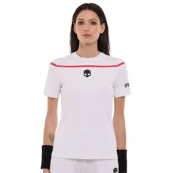 Áo Thun Nữ Hydrogen Pickleball Zig Zag Tape Tech T-Shirt TT1004-125 Màu Trắng - Đỏ Size XS