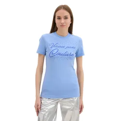 Áo Thun Nữ Versace Jeans Couture T-Shirt 76HAH6A8 J0020 261 Màu Xanh Nhạt Size XS