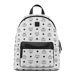 Balo MCM Small Stark Backpack In Visetos White Màu Trắng