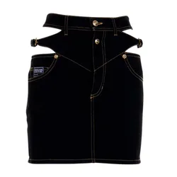 Chân Váy Chữ A Nữ Versace Jeans Couture 76HAE858 DW060L54 909 Màu Đen Size 40