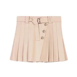 Chân Váy Nữ Maje In Beige MFPJU01055 Màu Be Size 38