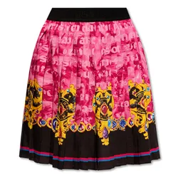Chân Váy Versace Jeans Couture Pink Pleated Skirt 76HAE8P1 NS458 G49 Màu Hồng Đen Size 38