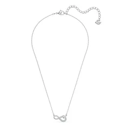 Dây Chuyền Nữ Swarovski Infinity Necklace Infinity, White, Rhodium Plated 5520576 Màu Bạc