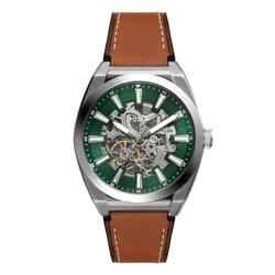 Đồng Hồ Nam Fossil Everett Automatic Brown Leather Watch ME3261 Màu Nâu
