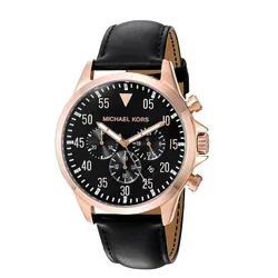 Đồng Hồ Nam Michael Kors Gage Rose Gold Watch MK8535 Màu Đen 