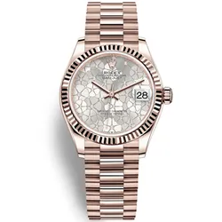 Đồng Hồ Nữ Rolex Datejust 278275 Silver Floral Màu Vàng Hồng