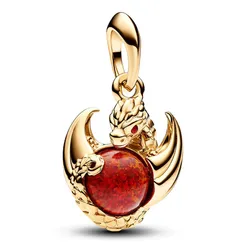 Hạt Vòng Charm Pandora Game Of Thrones Dragon Fire Dangle 762972C01 Màu Vàng Gold