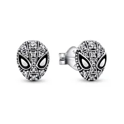 Khuyên Tai Nữ Pandora Marvel Spider-Man Mask Pavé Stud Earrings 292354C01 Màu Bạc