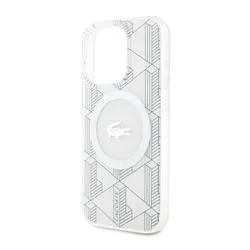 Ốp Điện Thoại Lacoste PC/TPU Double Layers Iphone 16 Pro Max Case Màu Trắng Họa Tiết