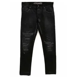 Quần Jean Nam Dolce & Gabbana D&G Distressed Denim Pants Black G644LD Màu Đen Size 44