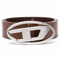 Thắt Lưng Nam Diesel Brown 1DR Logo Buckle Leather Belt Diesel Men X08516PR666T2348 Màu Nâu Size 75