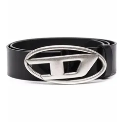 Thắt Lưng Nam Diesel B-1DR Leather Belt With Silver D Logo Buckle X08516PR666T8013 Màu Đen Size 80