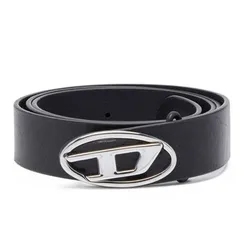 Thắt Lưng Nam Diesel Oval D Logo B-1DR Layer Mat And Shiny Black Leather Belt X09813PR271T8013 Màu Đen Size 90
