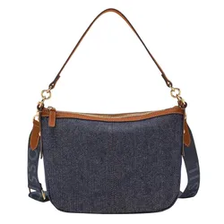 Túi Đeo Chéo Nữ Fossil Jolie Denim Crossbody Bag ZB11076423 Màu Xanh Nâu