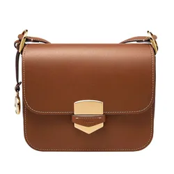 Túi Đeo Chéo Nữ Fossil Lennox Leather Crossbody Bag ZB1924200 Màu Nâu