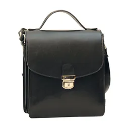 Túi Đeo Chéo Old Angler Classica II Leather Satchel 079689NE - 89NE Màu Đen