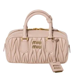 Túi Xách Nữ Miu Miu Arcadie Matelassé Nappa Leather Bag Màu Hồng Nude