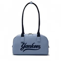Túi Xách Tay Nữ MLB Varsity Cursive Denim Shoulder Bag New York Yankees Bag 3ABQL054N-50INS Màu Xanh Da Trời