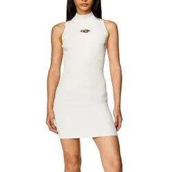 Váy Diesel M-Onervax Short Turtleneck Dress In Ribbed Knit A123960DLAX129 Màu Trắng Kem Size S