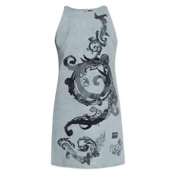Váy Suông Versace Jeans Couture Blue Denim Dress 76HAO99P ES110ENZ 904 Màu Xanh Denim Size 38