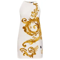 Váy Suông Versace Jeans Couture Dress Women 76HAO99P ES108SW0 G03 White Màu Trắng Vàng Size 38