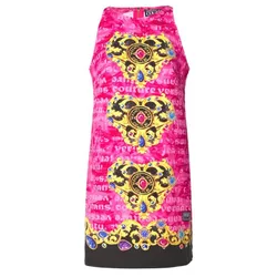 Váy Suông Versace Jeans Couture Pink Denim Dress 76HAO99P ES107L54 G49 Màu Hồng Họa Tiết Size 38