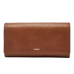 Ví Nữ Fossil Logan Leather Rfid Flap Clutch Wallet SL7833200 Màu Nâu