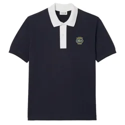 Áo Polo Nam Lacoste Badge Shirt PH7369 EL5 Màu Xanh Đen Size 2