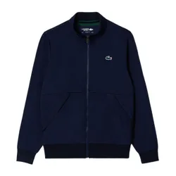 Áo Khoác Nam Lacoste Men's Zip-Up Tennis Sweatshirt SH3444 - 5FS Màu Xanh Navy Size 5