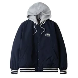 Áo Khoác WHOAU Hood Varsity Jumper WHJJE4T15U Màu Xanh Navy