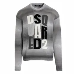 Áo Len Nam Dsquared2 S74HA1316S18187962 Màu Ghi Đen Size XS