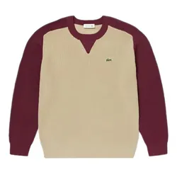 Áo Len Nam Lacoste Raglan Sleeve Hybrid AH146EL - ZS1 Màu Be Đỏ Size 4