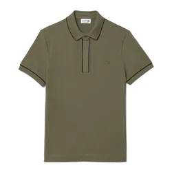 Áo Polo Nam Lacoste Men's Regular Fit Paris Stretch Piqué PH8184 - 316 Màu Xanh Olive Size 5