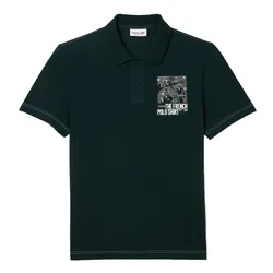 Áo Polo Nam Lacoste Regular Fit Movement Printed Polo Shirt PH7416 00 YZP Màu Xanh Đậm Size XS